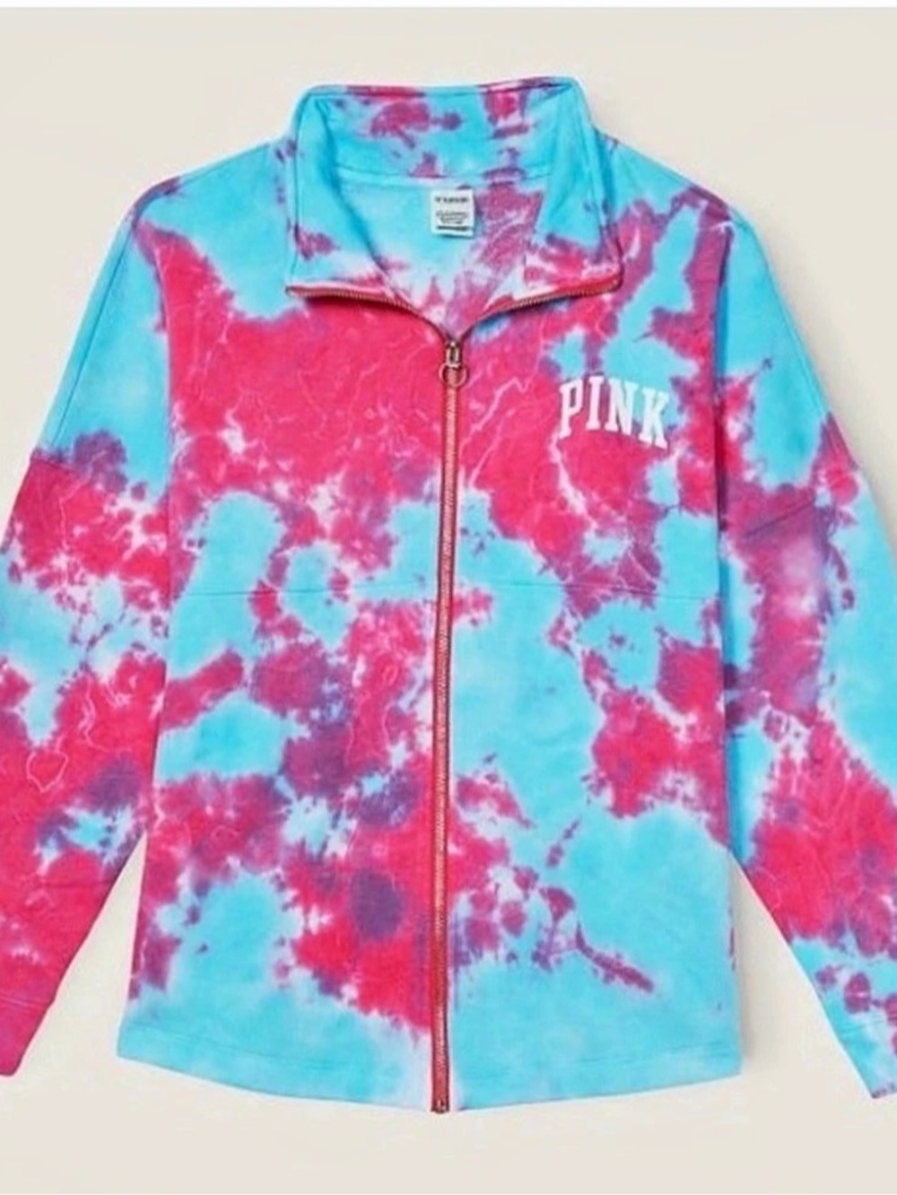 PINK Tie-Dye Jacket in Blue & Size Large NWT